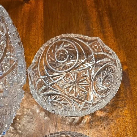 Vintage Imperial Serving Bowl And EAPG Desert Bowls - Picture 9 of 11